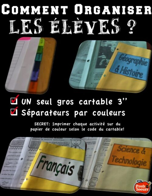 Organisation de la classe - Profs & Soeurs