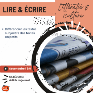 Article de Journal: Lire & Écrire